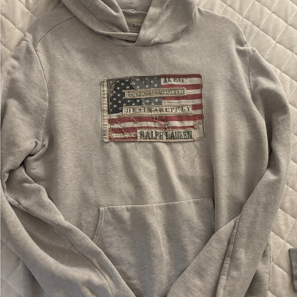Denim & Supply Ralph Lauren Light Gray Flag Sweater